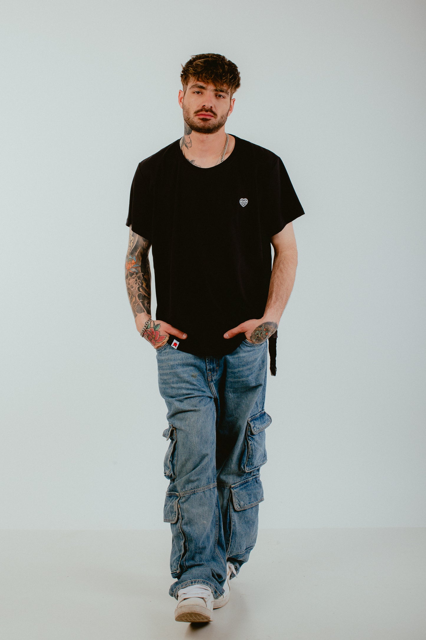 Plain Basic Black: White Heart