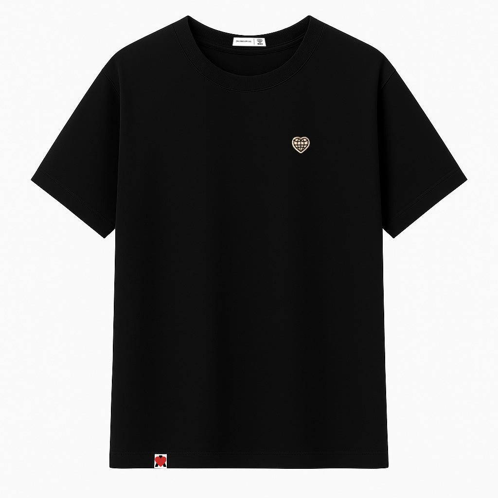 Plain Basic Black: White Heart