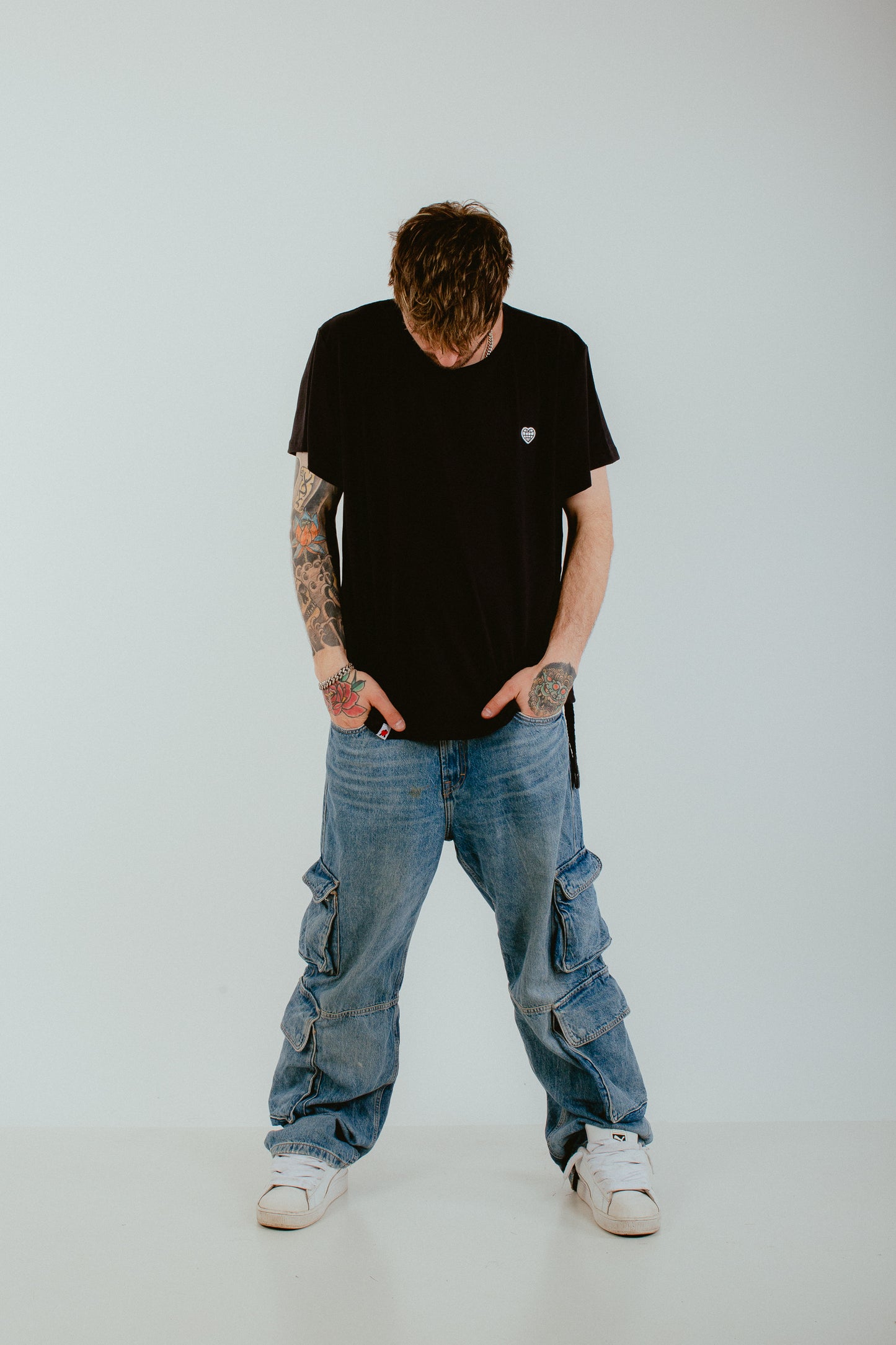 Plain Basic Black: White Heart