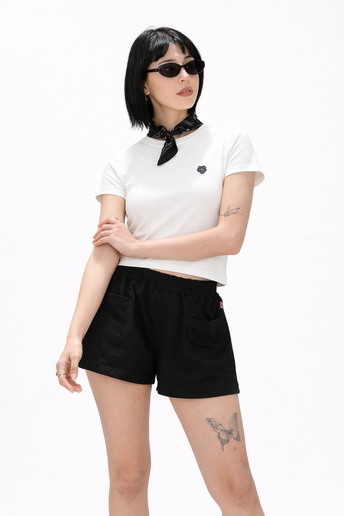 Polera Baby Tee Blanca